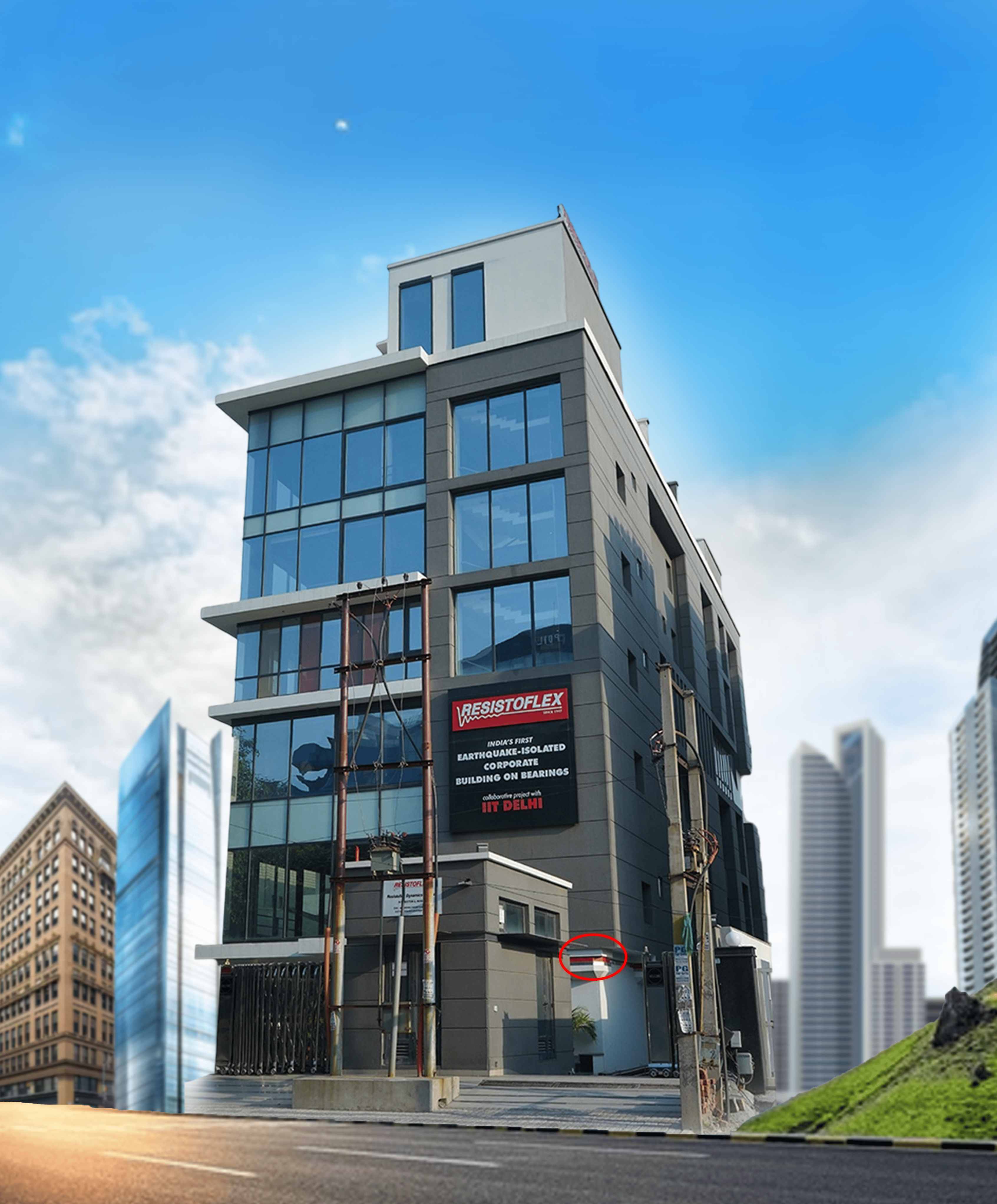 Seismic Base Isolated Commercial Building - Seismic Restraint Systems